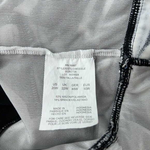 Swim Solutions Macys One Piece Swimsuit Womens Size 20W Tiered - Picture 6 of 7